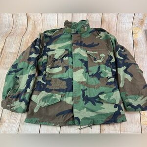 U.S. Military M65 Field Jacket & Liner Woodland Camo Cold Weather Size Small